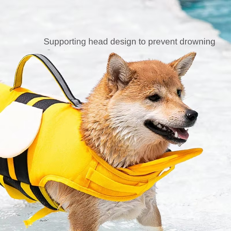 Dog Life Jacket - Hondenzwemvest met bijendesign, drijfvermogen, verstelbaar, reflecterend,
