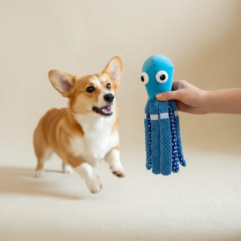 Interactive Cat Toy - Octopus piepend speelgoed voor huisdieren, geurvrij,