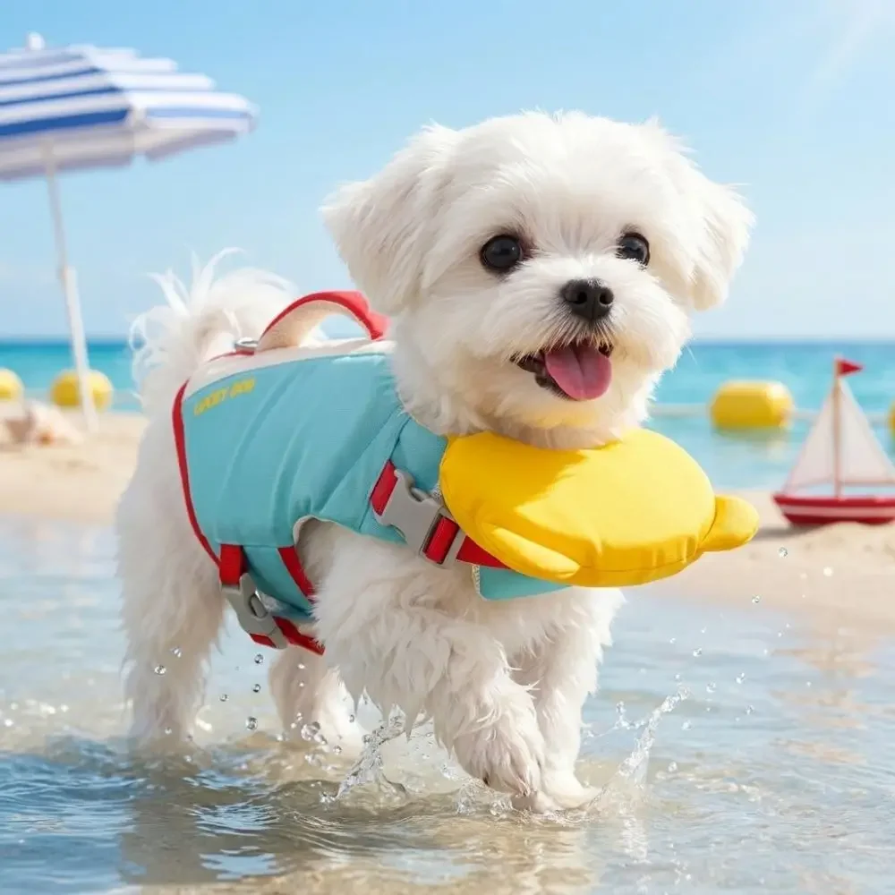 Dog Life Jacket - Sterk drijfvermogen Hondenreddingsvest Waterdicht Verstelbaar Zwempak