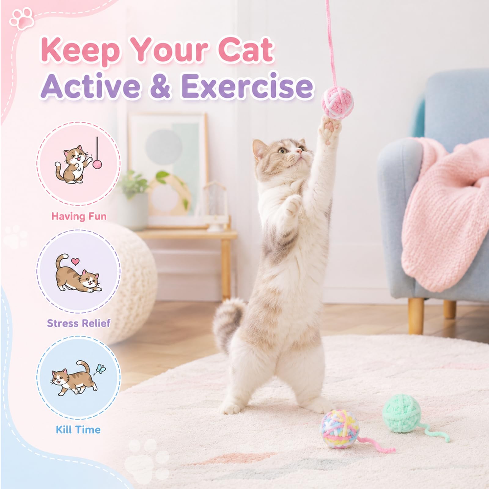 Katten speelgoed ballen wollen - Interactive Cat Toy recensie en prijs