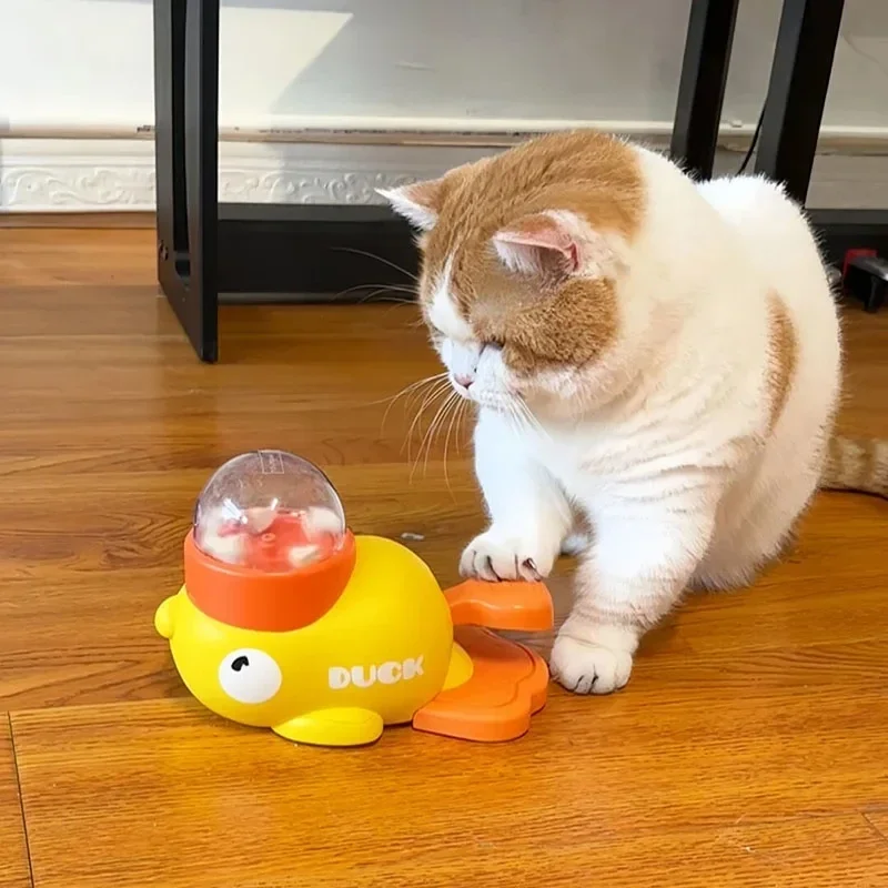 Gele eendvormige interactieve  - Interactive Cat Toy recensie en prijs
