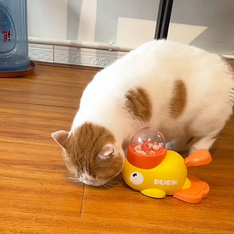 Gele eendvormige interactieve  - Interactive Cat Toy recensie en prijs